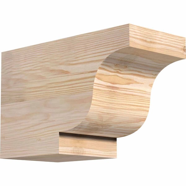 Ekena Millwork Newport Smooth Rafter Tail, Douglas Fir, 5 1/2"W x 8"H x 12"L RFT06X08X12NEW00SDF - main